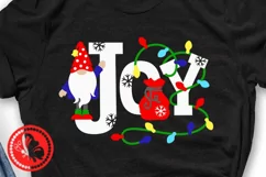 Joy svg Christmas Gnome clipart Cricut Garland Xmas Lights Product Image 2