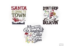 Christmas Unicorn SVG Quotes Sayings in SVG, DXF, PNG, Product Image 2