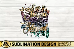 Christian Sublimation PNG Animal Print Chosen Blessed PNG Product Image 3