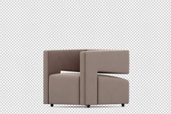 Isometric Arm Chair 3D isolated render Product Image 1