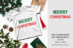 Christmas SVG Sublimation Designs - MERRY CHRISTMAS PNG SVG Product Image 1