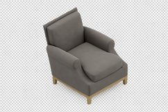 Isometric Arm Chair 3D isolated render Product Image 1