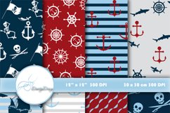 Pirates Digital Papers Scrapbook Product Image 1