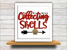 Beach svg SVG DXF JPEG Silhouette Cameo Cricut vacation svg iron on sea shells svg shells svg Collecting shells Product Image 2