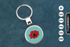 Pixel Flower Keychain Product Image 1
