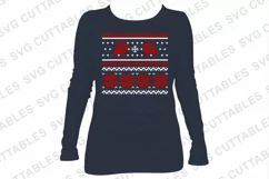 Christmas SVG | Reindeer Christmas Sweater | Shirt Design Product Image 2