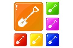 Shovel icons set vector color Product Image 1