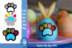 Paw Print SVG|Easter SVG|Pet Paw SVG| Animal lover cut files Product Image 1