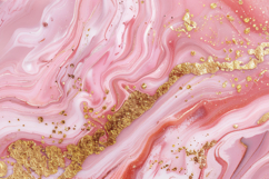 Pink and Gold Swirl Patterned Background Wallpaper Product Image 1