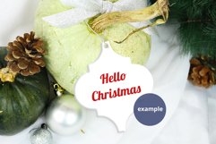 Arabesque Ornament Mockup Christmas, Sublimation Ornament Product Image 3