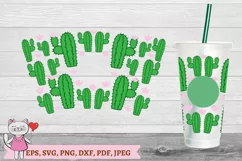 Cactus SVG for tumbler Full Wrap Venti Cold Cup 24 oz Product Image 2