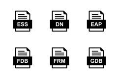 Set Of File Formats Icons Product Image 1