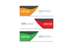 Vector abstract design web banner template Product Image 1
