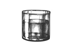 Hand Drawn Glass Fresh Healthy Purity Water Vector Product Image 1