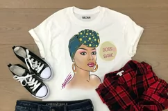 African Boss Babe Sublimation | Boss Girl PNG Product Image 2
