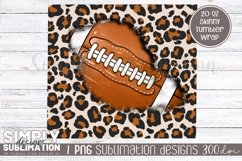 Football Leopard Sublimation Tumbler Wrap Png Product Image 2