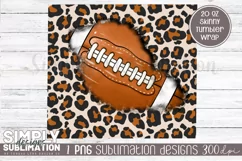 Football Leopard Sublimation Tumbler Wrap Png Product Image 2