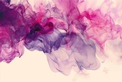 Purple and pink ink spreading in water creating abstract sha Product Image 1