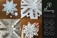 3D Flower SVG Cut Files - Flower SVG - Layered Flower DXF - Free Design of The Week Product Image 9