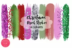 Christmas Brush Strokes Clipart I Brush Strokes Clipart Product Image 1
