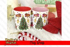 Pink Christmas Eve Mug Wrap for Sublimation Product Image 2
