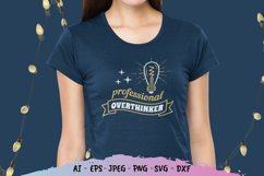Professional Overthinker Hand Lettering SVG Product Image 1