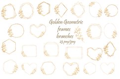 Golden geometric frames wich branches Product Image 6