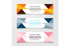 Vector abstract banner design web template. Collection of we Product Image 1
