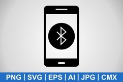 Vector Bluetooth Mobile Application Icon Product Image 1