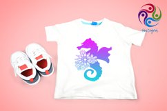 Floral SeaHorse Svg Cut File Product Image 3