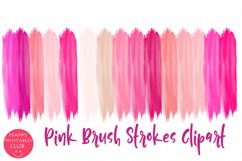 Pink Brush Strokes Clipart I Brush Strokes Clipart Product Image 2