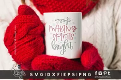 Making Spirits Bright SVG |Christmas SVG | Christmas Sign Product Image 3