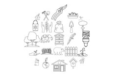 Ecological assistance icons set, outline style Product Image 1