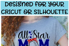 ALL STAR MOM SQUAD - A Smooth Cutting Football Cricut File Product Image 2