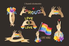 Rainbow LGBT clipart, pride flag, watercolor set Product Image 4