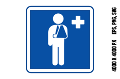 Blue Outpatient Sign Product Image 1