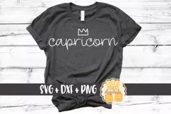 Capricorn - December January Birthday - Zodiac SVG PNG DXF Product Image 1