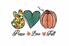 Peace Love Fall, Happy Fall Yall PNG, Fall Is In The Air Product Image 4