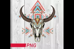 Western design png cow skull png sublimation Product Image 1