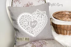Love heart paper cut design. SVG / DXF / EPS / PNG files Product Image 6