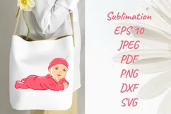 Baby Girl Sublimation. Newborn Sublimation. Cute baby Product Image 3