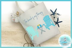 The Beach is my Therapy Quote SVG DXF EPS PNG PDF files Product Image 3