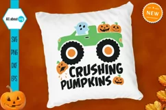Crushing Pumpkins Svg, Halloween Truck Svg Product Image 4