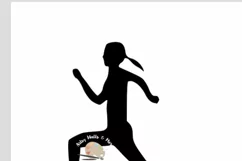 runner girl silhouette, female runner clip art svg dxf png Product Image 2