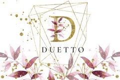 Duetto - gold watercolor leaf set Product Image 12