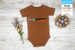 Easter Mockup Bodysuit Brown | JPG and PSD withs mart object Product Image 1