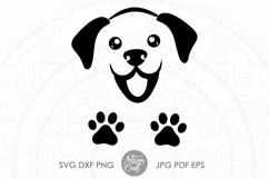 Dog face SVG | cute dog SVG | puppy | happy dog Product Image 1