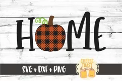 Buffalo Plaid Pumpkin Home Sign - Fall SVG PNG DXF Cut Files Product Image 2
