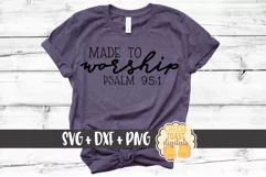 Made To Worship - Christian SVG PNG DXF Cut Files Product Image 1