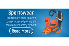 Sportswear concept banner, isometric style Product Image 1